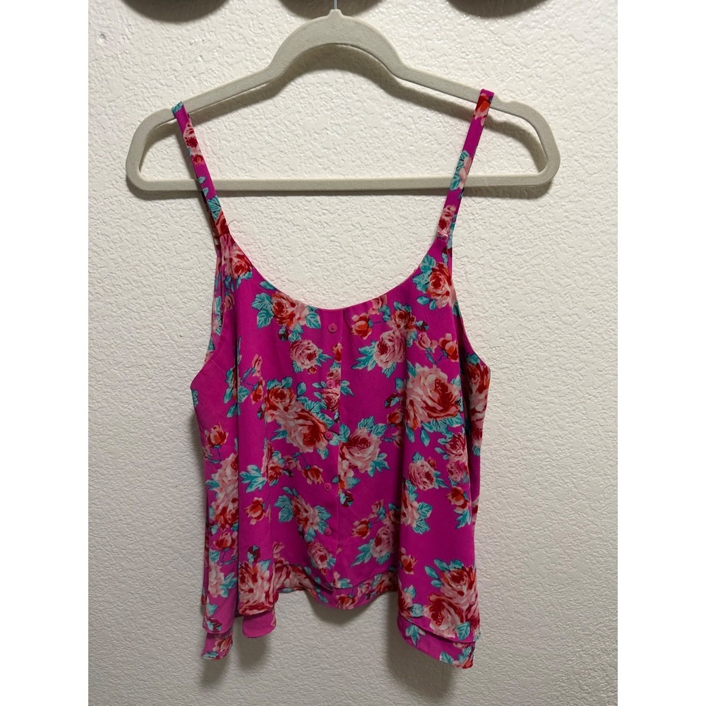 Paper Crane Floral Pink Top Size L